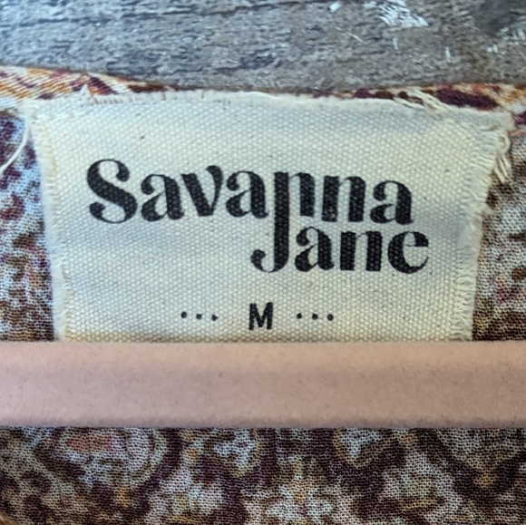 Savannah Jane Floral Embroidered W Ties Hi Lo Tunic - Picture 9 of 16